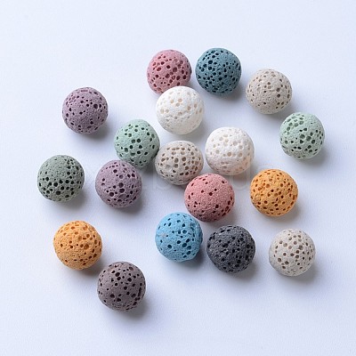 Unwaxed Natural Lava Rock Beads X-G-F325-14mm-M-1