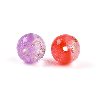 Two Tone Transparent Resin Beads RESI-N042-12mm-12-1