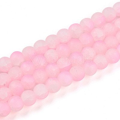 Crackle Glass Beads Strands GLAA-N009-8mm-02-1
