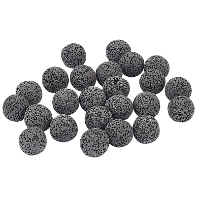24Pcs Unwaxed Natural Lava Rock Beads G-PA0002-12A-1