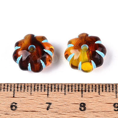 Painted Transparent Acrylic Beads OACR-T029-03D-1