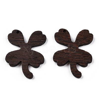 Natural Wenge Wood Pendants WOOD-T023-74-1
