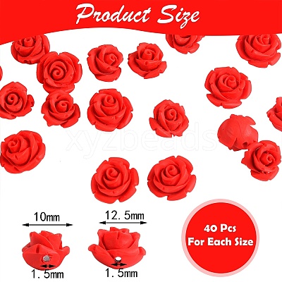 80Pcs 2 Style Cinnabar Beads CARL-SZ0001-01-1