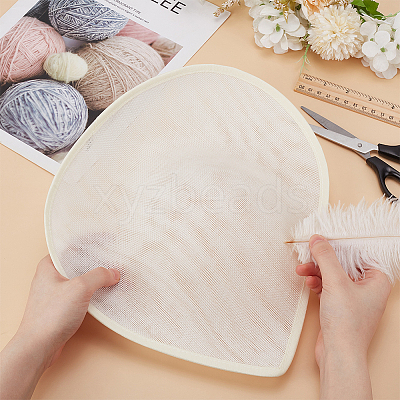 Linen Mini Hat Fascinator Base AJEW-WH0561-32E-1