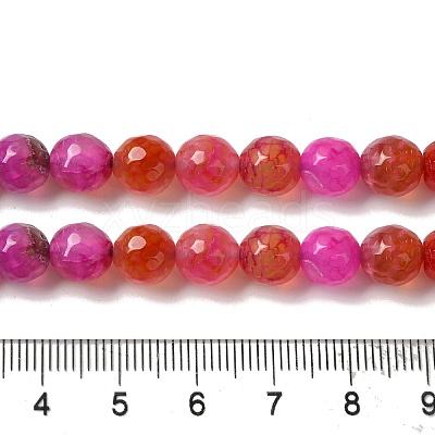 Dyed & Heated Natural Dragon Veins Agate Beads Strands G-P539-A01-22-1
