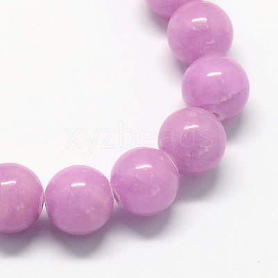 Natural Dyed Yellow Jade Gemstone Bead Strands G-R271-8mm-YXS04-1