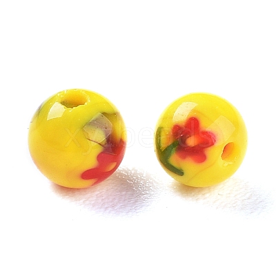 Handmade Millefiori Glass Round Beads X-LAMP-J038-4mm-M-1