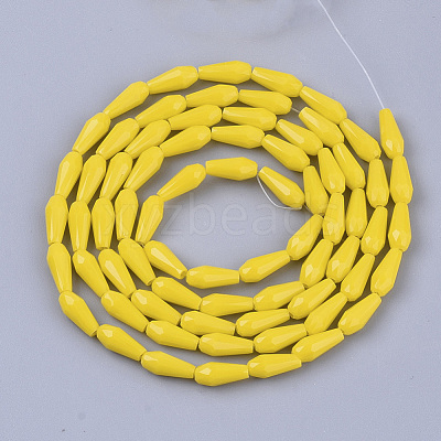 Opaque Solid Color Glass Beads Strands GLAA-T009-001E-1