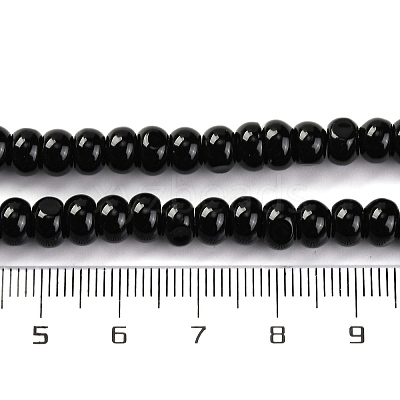 Natural Black Agate(Dyed & Heated) Beads Strands G-G177-F01-04-1