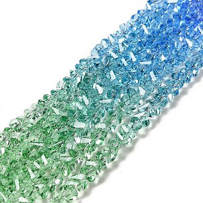 Transparent Glass Bead Strands GLAA-H023-02B-1