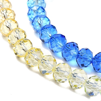 Transparent Painted Glass Beads Strands X1-DGLA-A034-T6mm-A13-1