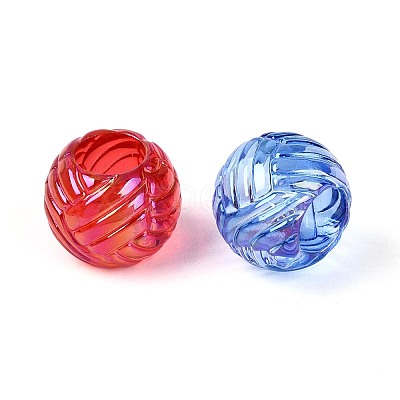 UV Plating Transparent Acrylic European Beads TACR-T029-04M-1