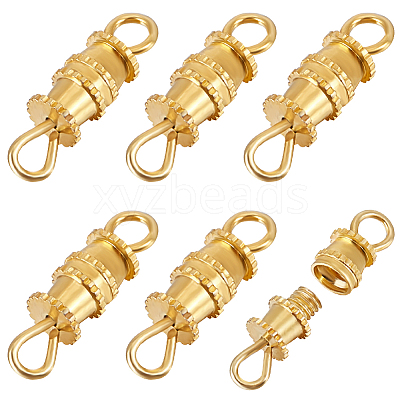 50Pcs Brass Screw Clasps KK-BBC0018-50G-1