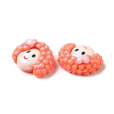 Opaque Resin Cabochons CRES-M017-02E-1