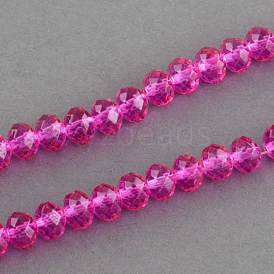 Spray Painted Glass Bead Strands DGLA-R030-6mm-06-1