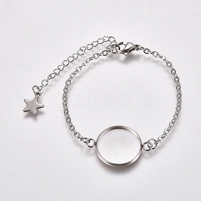 Tarnish Resistant 304 Stainless Steel Bracelet Making X-STAS-L248-006P-B-1