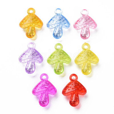 Autumn Theme Transparent Acrylic Pendants MACR-N013-027-1