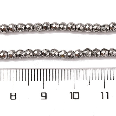 Electroplate Non-magnetic Synthetic Hematite Beads Strands G-J169B-3mm-07-1