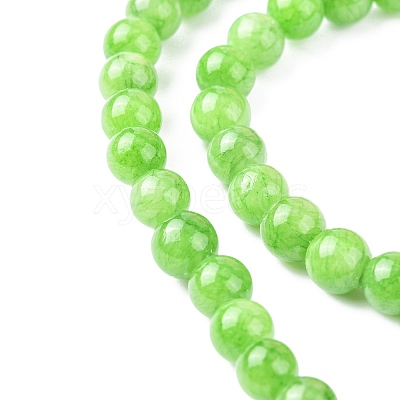 Natural Mashan Jade Round Beads Strands G-D263-6mm-XS17-1