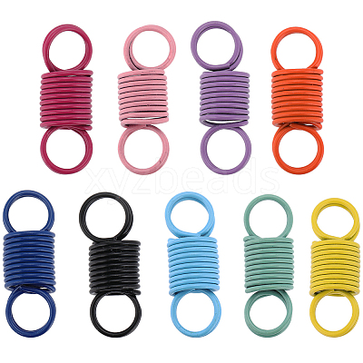 20Pcs Baking Paint Alloy Spring Connector Charms FIND-SC0008-33-1