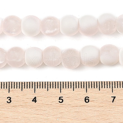 Frosted Crackle Glass Beads Strands GLAA-U001-6mm-M12-1