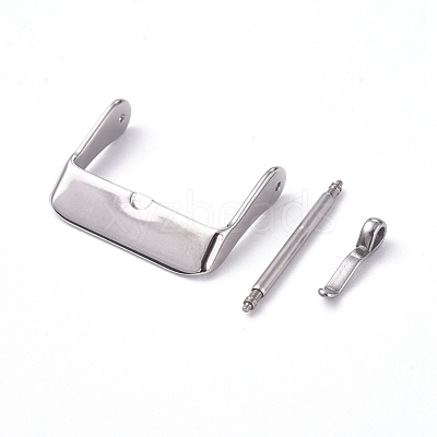 316L Stainless Steel Watch Band Clasps STAS-WH0016-01A-P-1