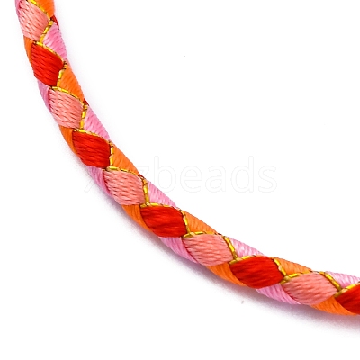 Polyester Cord Braided Bracelet Makings MAK-Z003-01P-33-1