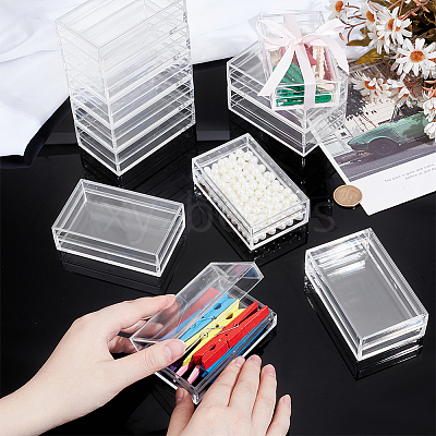 Transparent Plastic Display Case for Minifigures ODIS-WH0043-152C-1