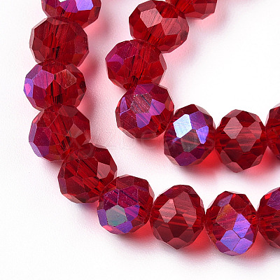 Electroplate Glass Beads Strands LS-EGLA-A034-T8mm-L20-1