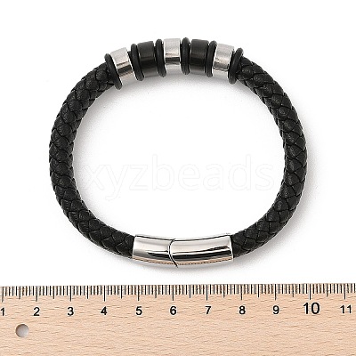 Braided Leather Cord Bracelets for Men BJEW-Z081-11P-01-1