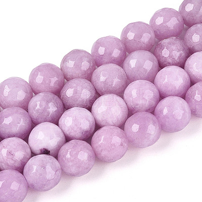 Natural White Jade Bead Strands G-R346-10mm-12-1