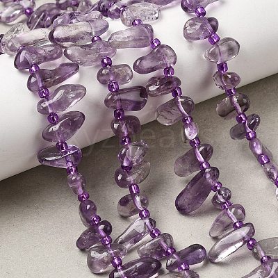 Natural Amethyst Beads Strands G-L649-D05-02-1