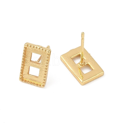 Brass Stud Earring Findings KK-F891-11G-1