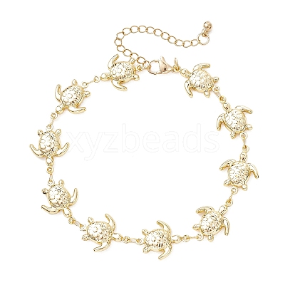 304 Stainless Steel Turtle Link Chain Bracelets for Women AJEW-AN00770-1