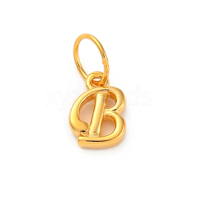 925 Sterling Silver Letter Charms with Jump Rings LS-STER-R008-01G-B-1