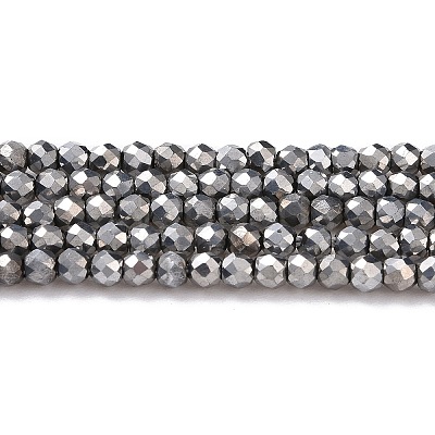 Electroplate Glass Beads Strands GLAA-H021-01A-FP08-1