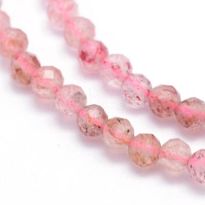 Natural Strawberry Quartz Beads Strands G-E411-09A-4mm-1