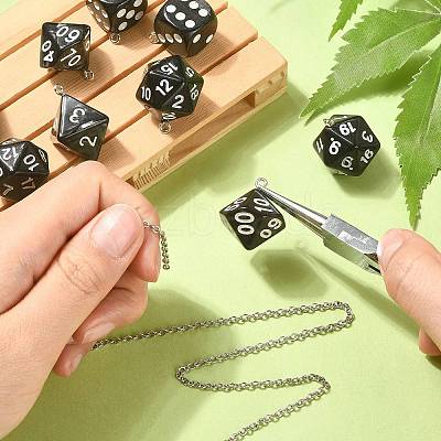 20Pcs 5 Styles Opaque Resin Pendants RESI-CJ0002-64-1