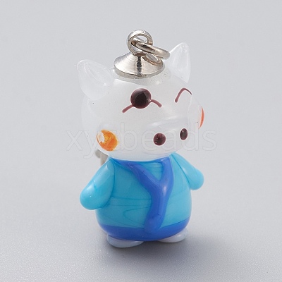 Handmade Lampwork Pendant Decorations LAMP-K034-A05-1