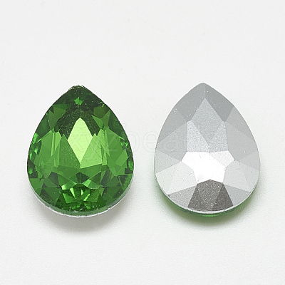 Pointed Back Glass Rhinestone Cabochons RGLA-T081-18x25mm-20-1