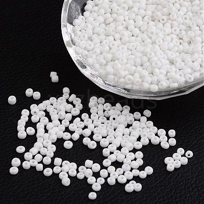 8/0 Opaque Colours Round Glass Seed Beads X-SEED-A010-3mm-41-1