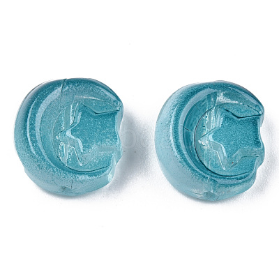 Transparent Spray Painted Glass Beads GLAA-N035-036-C01-1