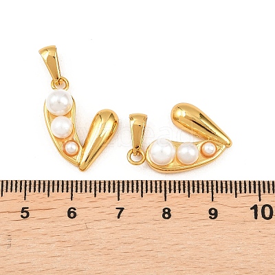 ABS Plastic Imitation Pearl Pendants STAS-P438-28G-1