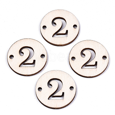 Unfinished Natural Poplar Wood Links Connectors WOOD-S045-138B-2-1