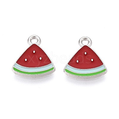 Fruit Alloy Enamel Charms PALLOY-S058-01P-05-1