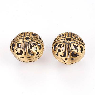 Brass Beads KK-K176-24AB-1