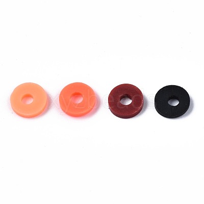 Handmade Polymer Clay Beads Strands CLAY-R089-6mm-T02B-21-1