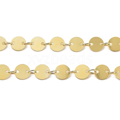 925 Sterling Silver Flat Round Link Chains STER-NH0001-27A-G-1