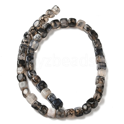 Natural Dragon Veins Agate Beads Strands G-G177-E19-01-1