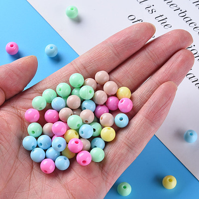 Opaque Acrylic Beads MACR-S370-C8mm-M1-1